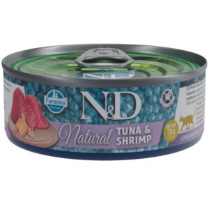 N&D (Farmina) שימורי מעדן טונה ושרימפס חתול