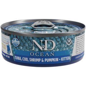 N&D (Farmina) Ocean Консервы с тунецом, треской, креветками и тыквой для котят