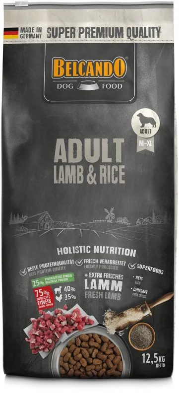 Belcando Lamb & Rice 12,5 kg בלקנדו מזון יבש על בסיס כבש 12.5 קג