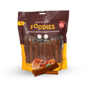 FOODIES Chicken and Rawhide Large Chew Snack 1kg Фудис жевательные палочки из курицы 1кг
