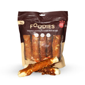 FOODIES Chicken and Big Rawhide Roll Wraps 1kg              Фудис жевательные палочки из курицы и кожи 1кг