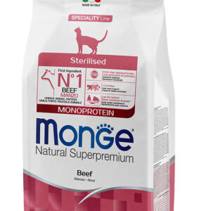Monge Sterilised Cat with Beef מונג' לחתולים מסורסים על בסיס בקר