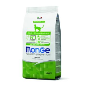 Monge Adult cat with Rabbit מונג' מזון יבש לחתול על בסיס ארנבת