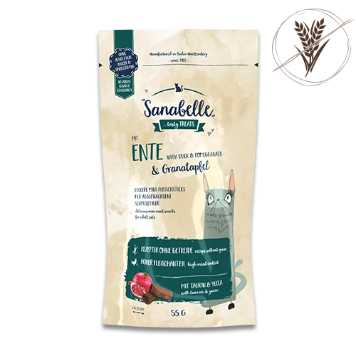 Sanabelle Mini Meat Sticks Duck & Pomegranate סנאבל חטיף מקלות לחתול עם ברווז ורימון